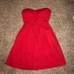 Red strapless dress. Size Small.